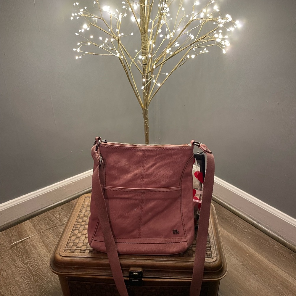 The Sak Leather blush pink Crossbody Bag